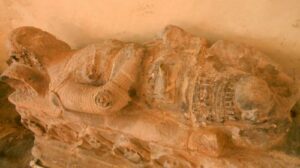 The final resting piece of John Gove's effigy.
